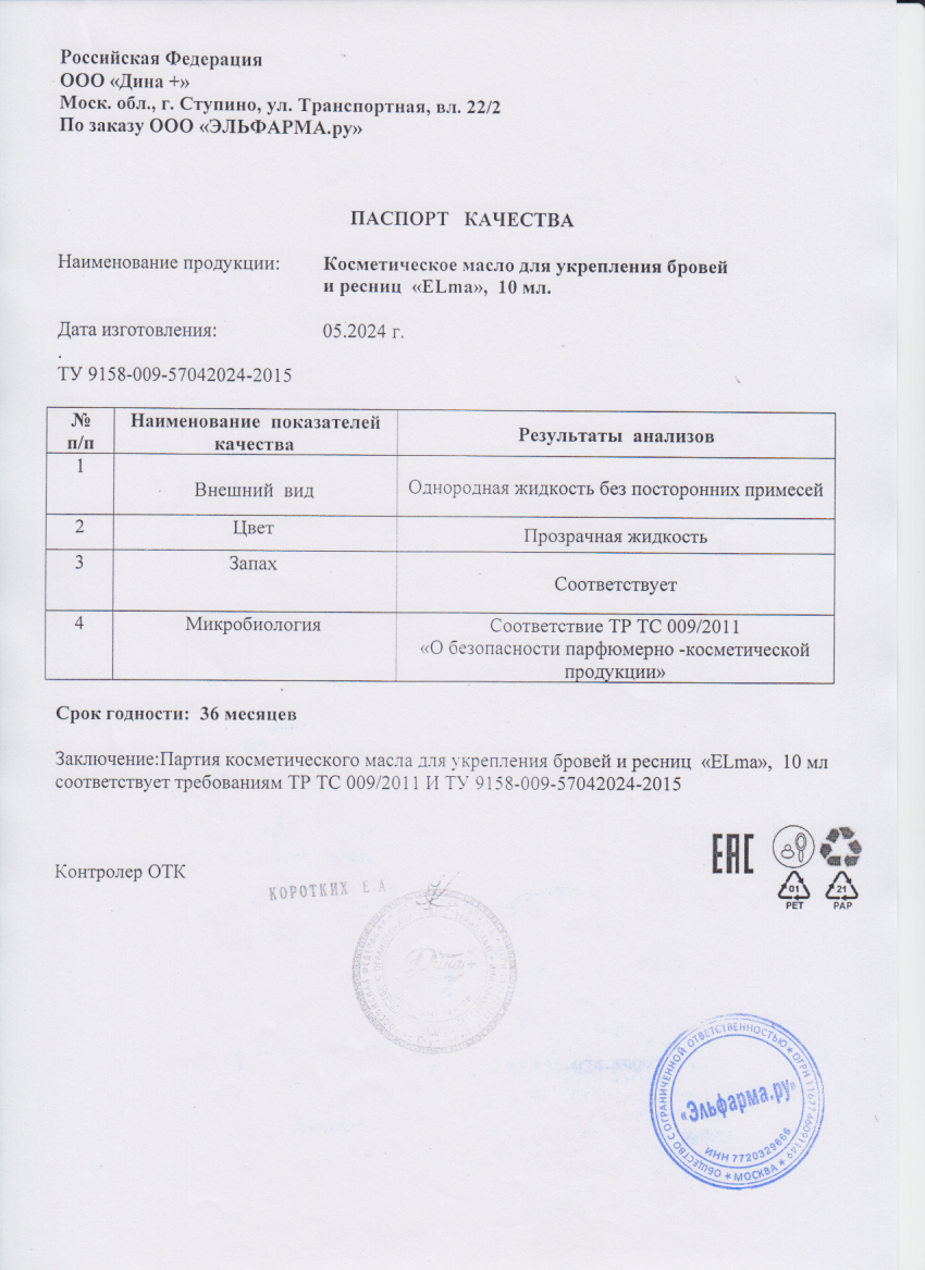 Паспорт №052024